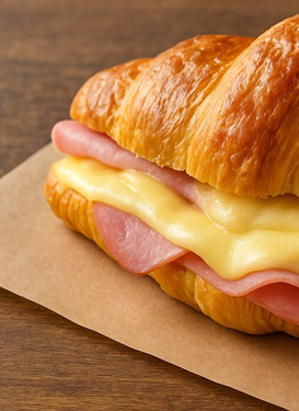 Croissant Queijo e Presunto 